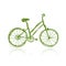 Bicycle green sketch for your design