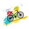 Bicycle. Grunge vector illustration