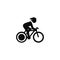 Bicycle icon. Bicycle race symbol. Cycling race flat icon.