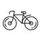 Bicycle Icon Black And White Illustration