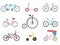 Bicycle icon set. Bike types. Vector illustration