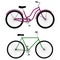 Bicycle icons, vector illustration