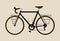 Bicycle illustration graphic vintage bike cycling Touring black