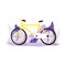 Bicycle image. Vector illustration. Flat bike with background