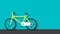 Bicycle image. Vector illustration. Flat bike with background
