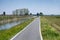 Bicycle lane along the Naviglio of Bereguardo Italy