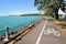 Bicycle lane in Auckland, New Zealand