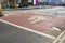 Bicycle Lane with Painted Sign on Asphalt