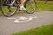 Bicycle lane road sign