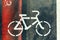 Bicycle Lanes Sign In Park, Top View With Copy-Space