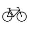 Bicycle line icon. Navigation and transport sign. Vector graphic