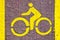 Bicycle line sign