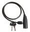 Bicycle lock with cable with clamp isolated. Bicycle accessory