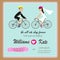 Bicycle lover couples wedding invitation