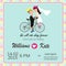 Bicycle lover couples wedding invitation