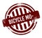 Bicycle Motocross - red round grunge button, stamp