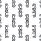 Bicycle, motorcycle chain seamless doodle pattern