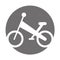 Bicycle mountain isolated icon