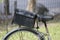 Bicycle pannier with big black bag