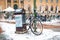 Bicycle parked at Gothenburg central station