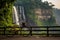 bicycle parked near a scenic waterfall viewpoint