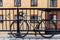 Bicycle parked in picturesque street in Sodermalm in Stockholm