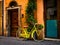 Bicycle parked on the street in Rome