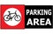 Only Bicycle Parking Area Sign Label