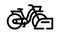 bicycle parking line icon animation