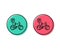 Bicycle parking line icon. Bike park sign. Vector