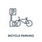 Bicycle Parking outline icon. Thin style design from city elements icons collection. Pixel perfect symbol of bicycle parking icon