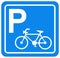 Bicycle Parking Symbol Sign, Vector Illustration, Isolate On White Background Label. EPS10