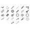 Bicycle parts and components icons for eshop menu