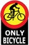 Only Bicycle Passing Allowed Sign Label