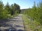 A bicycle path in the city of Kyzyl in Tuva.