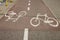 Bicycle path with directions
