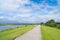 Bicycle path over a dike