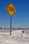 Bicycle Path sign in winter