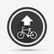 Bicycle path trail sign icon. Cycle path.