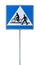 Bicycle and pedestrian road sign isolated bike cycling and walking pedestrian