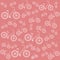 Bicycle pink vector seamless pattern