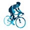 Bicycle race, abstract vector cyclist, cycling