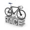 Bicycle race icon on white