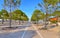 Bicycle race next to the Faliro Sports Pavilion Arena - part of the Faliro Coastal Zone Olympic Complex Athens Greece