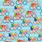 Bicycle race pattern. Cyclist background. Racers on bicycles. Sp