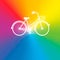 Bicycle Rainbow Colored Background Ladies Bike Colorful