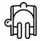 Bicycle repair front suspension icon, outline style