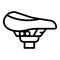 Bicycle repair sport seat icon, outline style