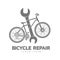 Bicycle repair workshop logo template