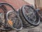 Bicycle rims of metal scrap